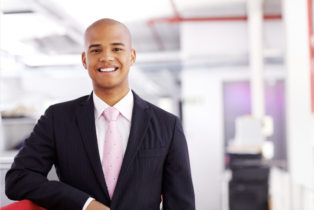 young man who is recently promoted